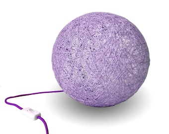 Mauve vloerlamp, Scandinavische tafellamp, decoratieve vloerlamp, woonkamerlamp, Scandinavische verlichting, huisverlichting - SPHERE