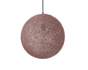 Brown globe pendant light, Pendant lamp nordic style, Modern lamp, Plug in hanging light, Ceiling lighting, Modern ceiling lamp - SPHERE