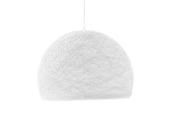 White scandinavian lighting, Pendant light, Nordic style, Plug in hanging lamp, Modern hanging lamp, Ceiling lighting - HALF SPHERE