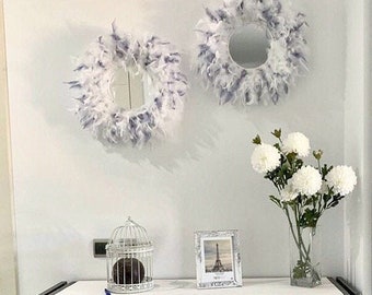 Juju hat wall decor mirror, Mirror wall decor, Wall decor mirror,  Juju hats wall decor, Feathers wall decor, Jujuhat feathers - JUJU mirror