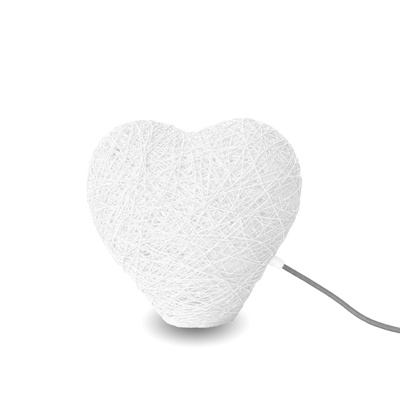 White Modern Heart Floor Lamp Nursery Lighting Modern Floor Etsy