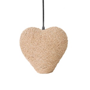 Beige hanging light heart, Kids pendant light, Nursery pendant lamp, Ceiling lighting, Decoration pendant lamp, Kids lighting - HEART
