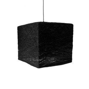 Black modern pendant light, Pendant lamp, Nordic pendant lamp, Nordic lamp, Plug in hanging light, Pendant lamp, Plug in pendant - CUBE