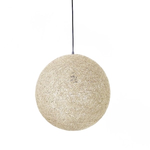 Beige globe pendant light, Pendant lamp nordic style, Plug in hanging light, Modern lamp, Ceiling lighting, Modern ceiling lamp - SPHERE