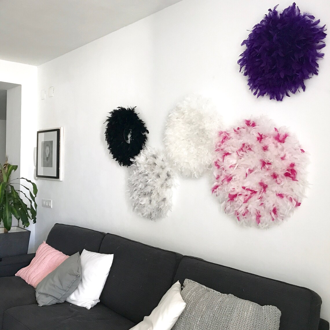 Feathers Wall Decor Juju Hats Wall Decor Wall Decor Juju Etsy
