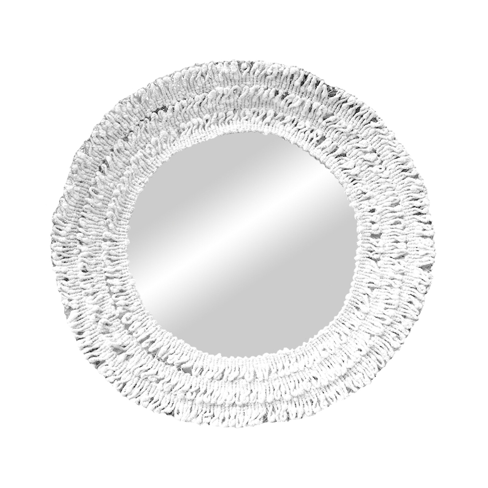 Round Mirror Wall Decor Light Blue Round Mirror Boho Mirror Etsy