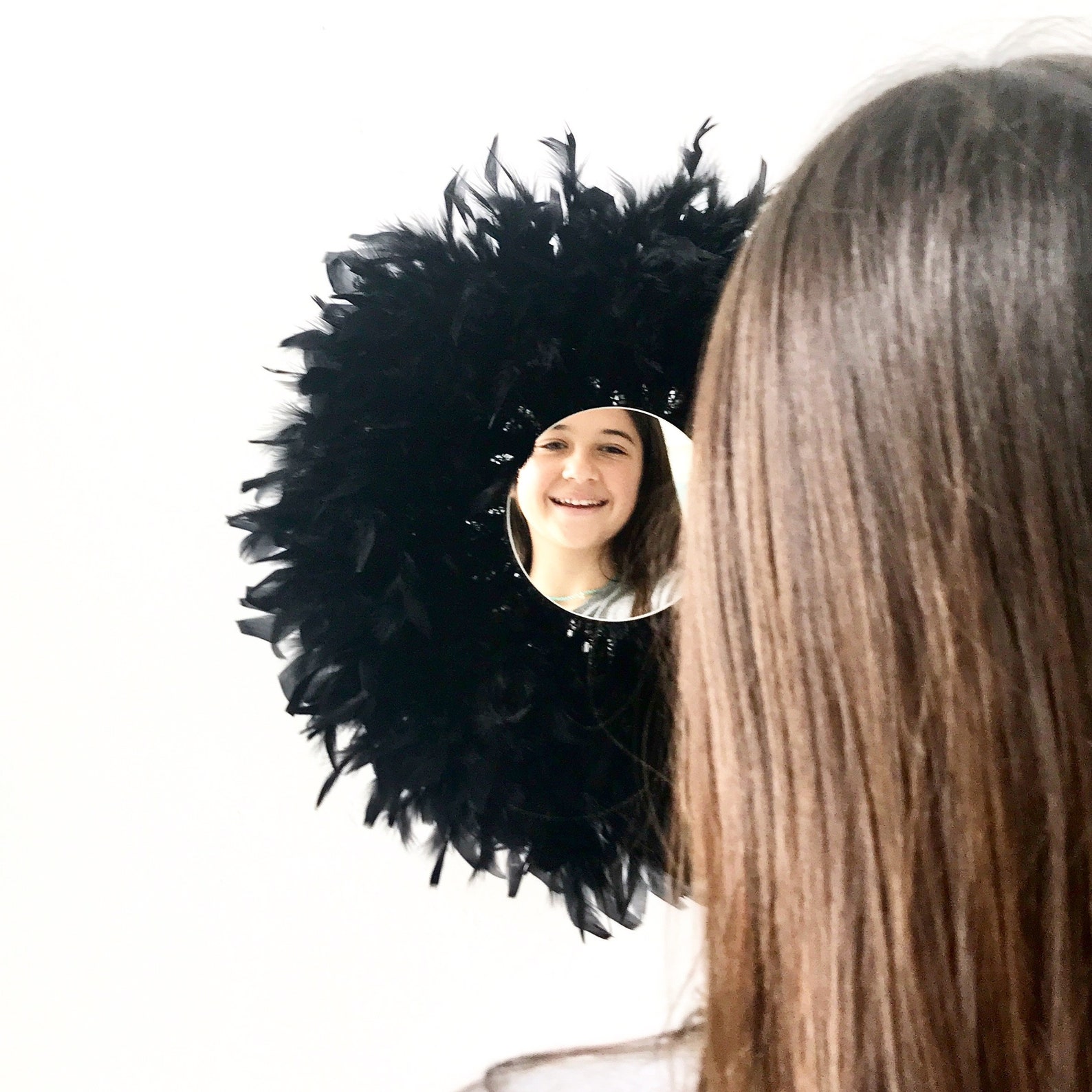 Round Mirror Wall Decor Juju Hats Mirror Juju Hat Wall Etsy