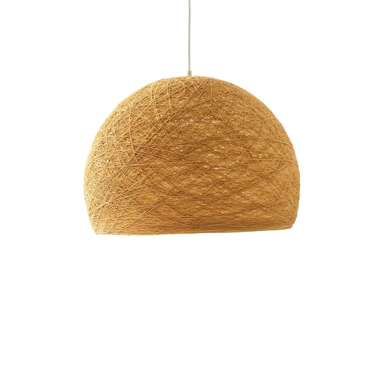 Pendant light plug in, Hanging lamp nordic style, Plug in hanging light, Swag lamp, Hanging lamp plug in, Ceiling lighting HALF SPHERE Camel