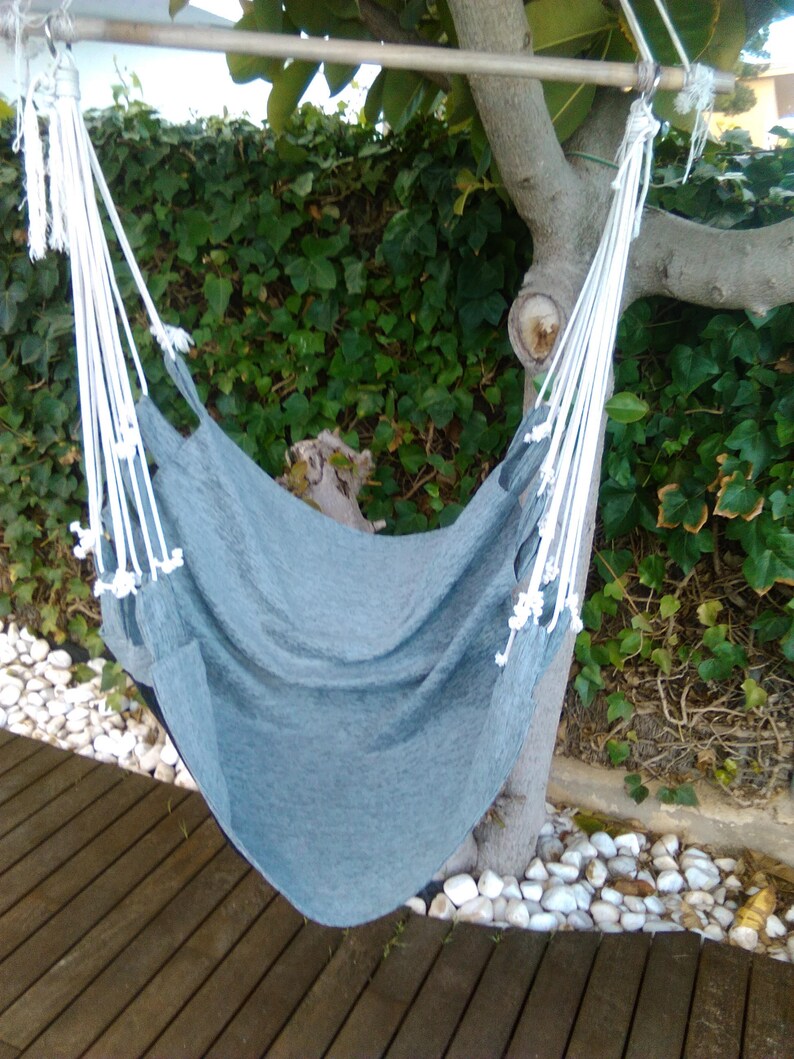 Hamaca silla colgante de tela lisa de diseño minimalista Etsy