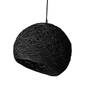 Black modern pendant lighting, Globe pendant lamp, Nordic lighting, Pendant lights, Ceiling lamps, Modern lamp - HEMISPHERE (16 &quot;-40 cm)