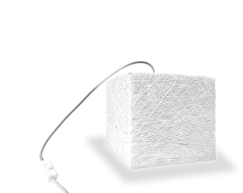 White modern table lamp, Decorative table lighting, Nordic lamp, Home lighting, Scandinavian lamp, Modern table lamp- TABLE CUBE
