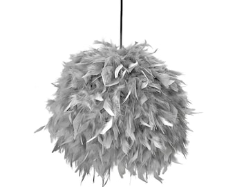 Dekorative Federlampe, Federdeckenlampe, nordische Beleuchtung, Kinderlampe, dekorative Beleuchtung - FEATHERS