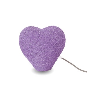 Mauve modern heart floor lamp, Nursery lighting, Modern floor lamp, Modern table lamp, Nursery floor lamp, Heart table lamp - TABLE HEART
