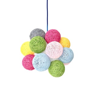 Multicolored nordic pendant light, Modern pendant lamp, Plug in pendant lighting, Nursery pendant light, Pendant lights - MOLEKULAR
