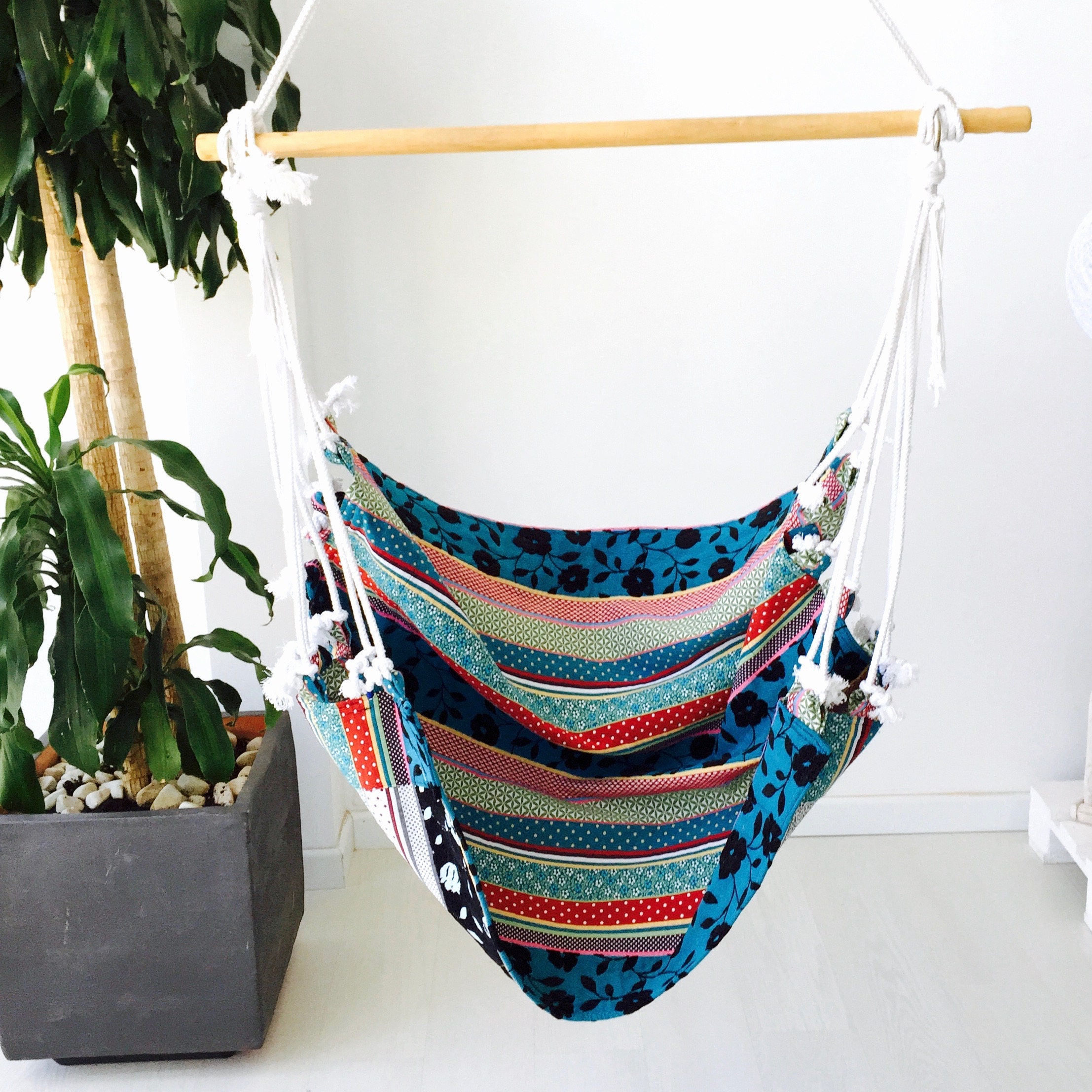 Hamaca silla colgante de tela lisa de diseño minimalista Etsy