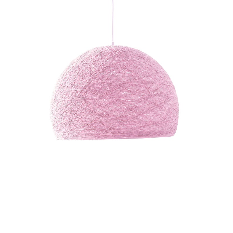 Pendant light plug in, Hanging lamp nordic style, Plug in hanging light, Swag lamp, Hanging lamp plug in, Ceiling lighting HALF SPHERE Pink