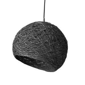 Gray modern pendant lighting, Globe pendant lamp, Nordic lighting, Pendant lights, Ceiling lamps, Modern lamp - HEMISPHERE (16 &quot;-40 cm)