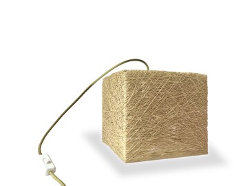 Beige modern table lamp, Decorative table lighting, Nordic lamp, Home lighting, Scandinavian lamp, Modern table lamp- TABLE CUBE