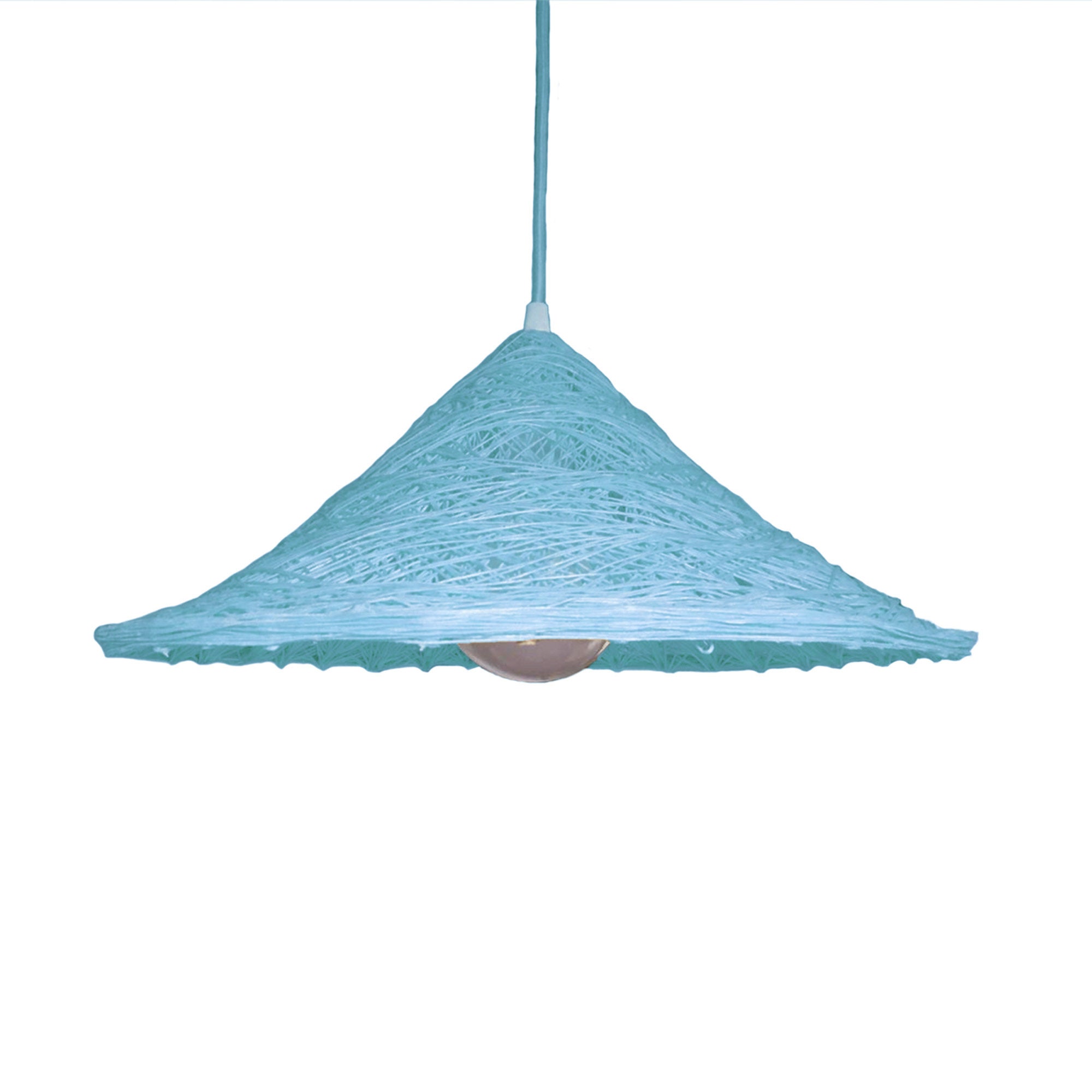 Light blue pendant lamp boho style Pendant light plug in Etsy