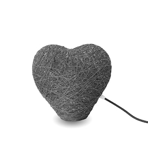 Gray modern heart floor lamp, Nursery lighting, Modern floor lamp, Modern table lamp, Nursery floor lamp, Heart table lamp - TABLE HEART