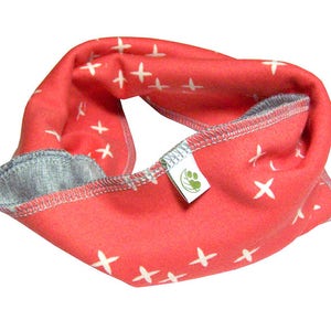 Hundehalstuch • Infinity Coral Pink Wink Bedrucktes Hundehalstuch • Weiches Bambus Bio Hundehalstuch Handgemachter Hunde Snood Halstuch