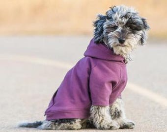 Bambushund Hoodie, LAVENDEL LILA | Leerer Haustier Hoodie | Hunde Sweatshirt | Hundebekleidung | Weiche & dehnbare Hundebekleidung