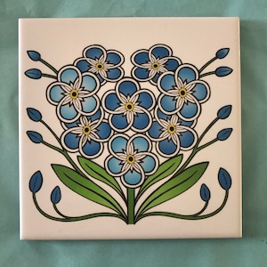 Highland Celtic Art Forget me not Ceramic Tiles