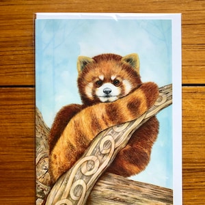 Ru the Red Panda Greetings Card