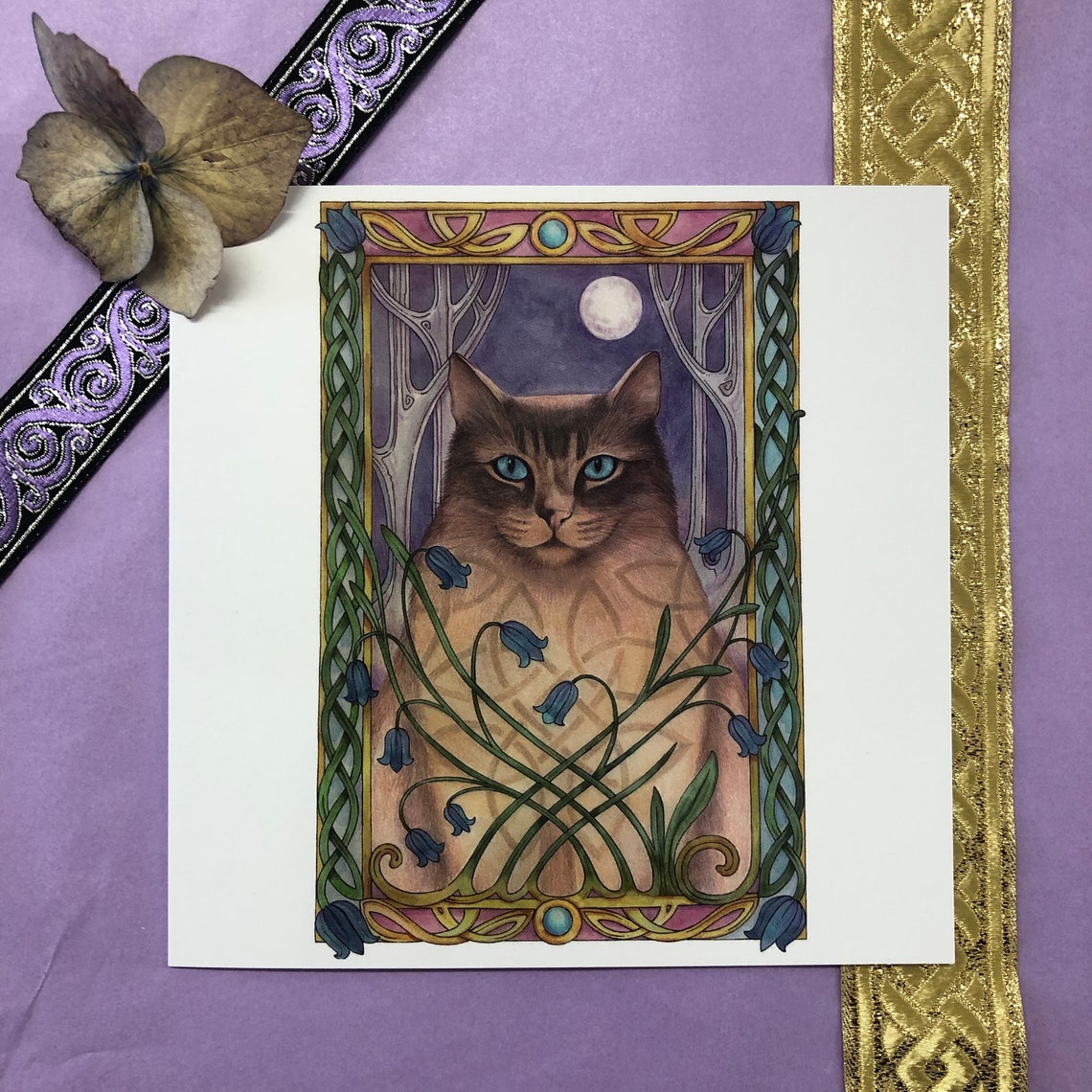 Biglietto di auguri di grandi dimensioni moonlight meow | Etsy Biglietto di auguri di grandi dimensioni moonlight meow | Etsy