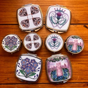 Highland Celtic Art 'Inspired" Compact Mirrors and Pill boxes.
