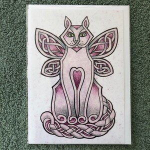 Carte de vœux Angel Cat