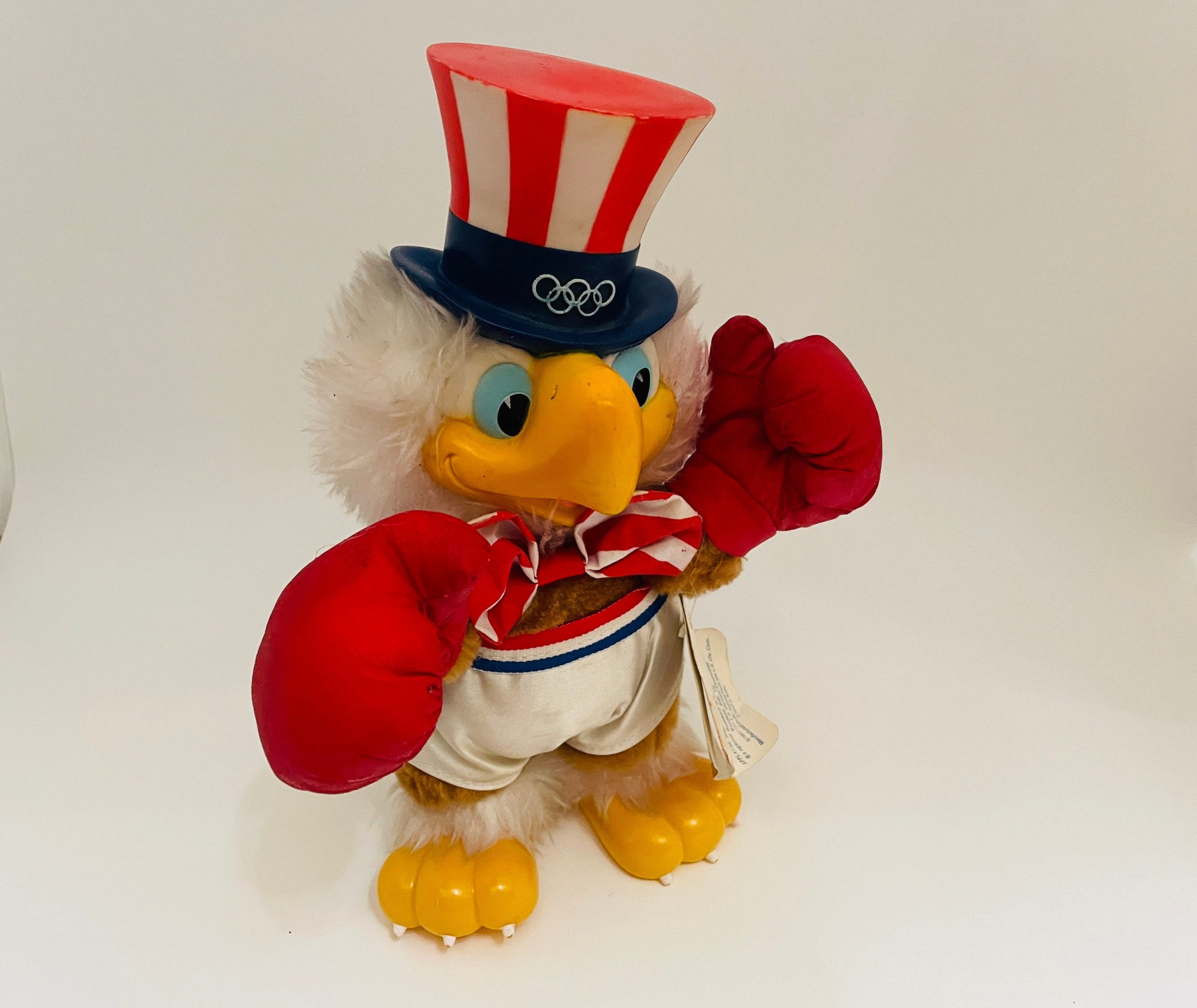 Vintage 1984 Olympics Sam the Olympic Eagle Los Angeles LA Baseball Plush Mascot #8331 1980/1981