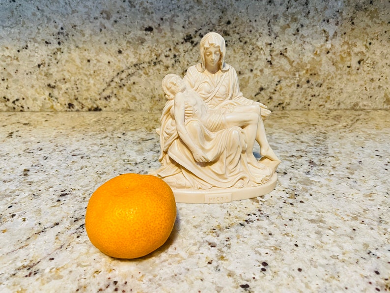 Vintage Pieta Statue Jesus and Virgin Mary Resin Sculpture Etsy