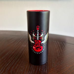 Elvis Presley Tall Shot Glass | Graceland Red & Black Souvenir | The King of Rock n’ Roll Barware | Collectible Drinkware