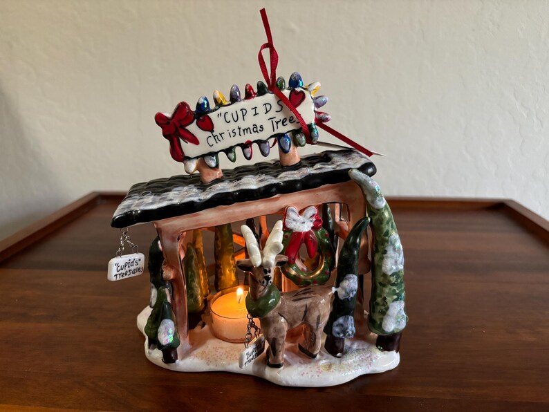 Blue Sky Cupids Christmas Tree Sales Stand, Tea Light Holder by Heather