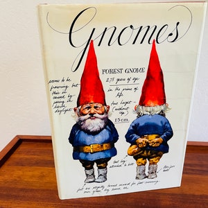 1977 Gnomes Hardcover Book, First English Edition by Wil Huygen and Rien Poortvliet, Abrams Large Book