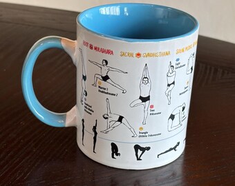 Yoga Poses Chakra Mug 10 oz Blue Cup – Unemployed Philosophers Guild UPG