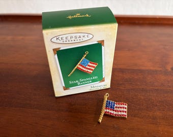 2004 Hallmark Keepsake Miniature Star Spangled Banner Patriotic Ornament
