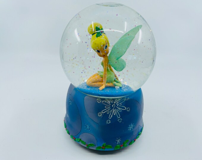 Tinkerbell Snow Globe Disney Enesco Deck the Halls, Fairies Gift, Peter