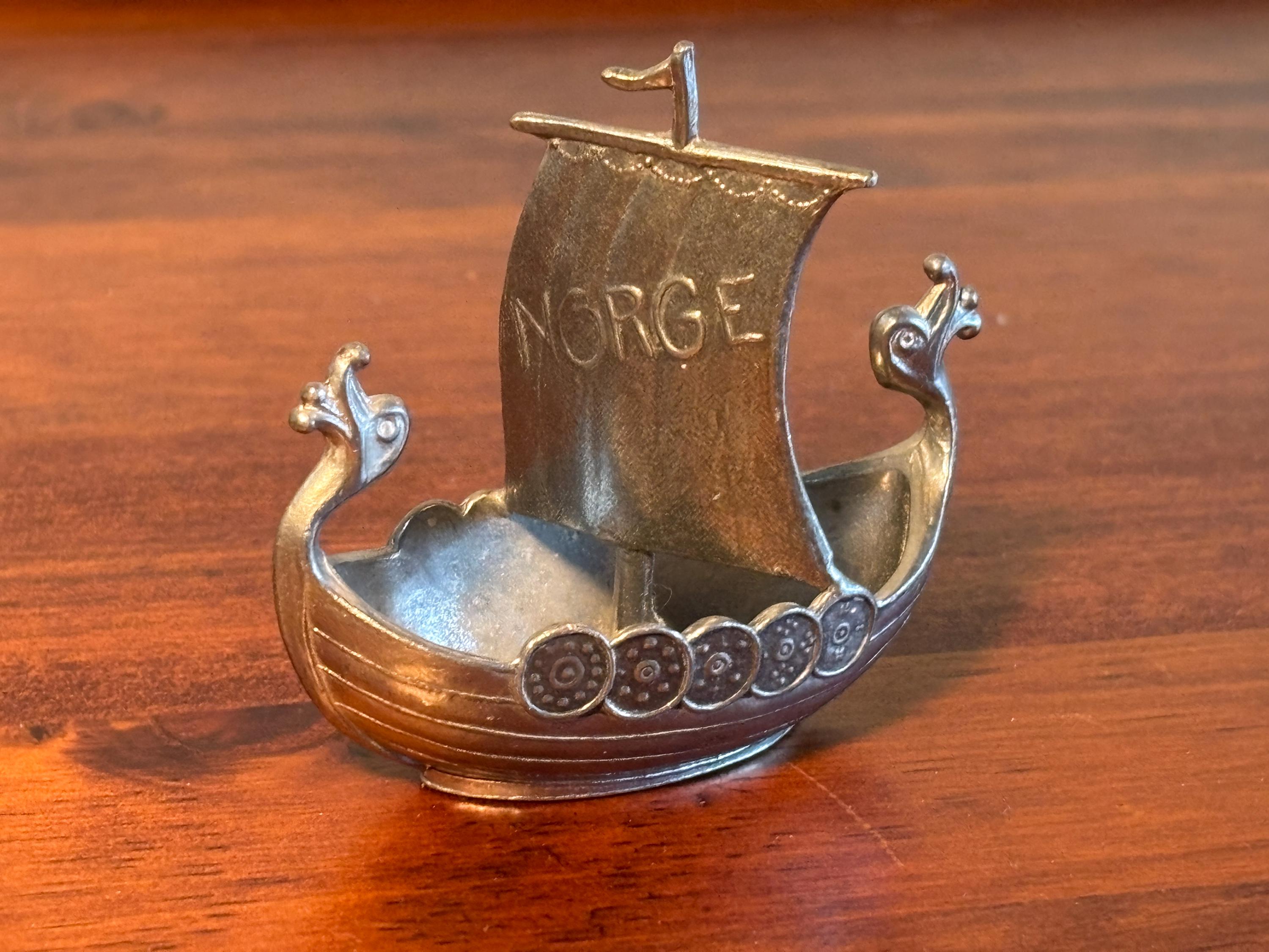 ピューター　塩　ソルト　バイキングシップ　handcast tpb tinn Handstopt TPB Tinn Pewter: Norge Viking Ship Salt Cellar | eBay