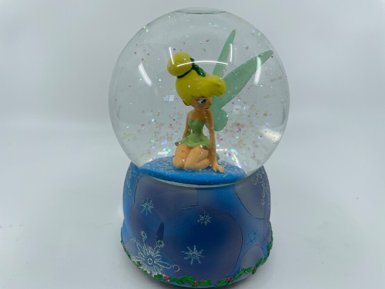 Tinkerbell Snow Globe Disney Enesco Deck the Halls Fairies Etsy