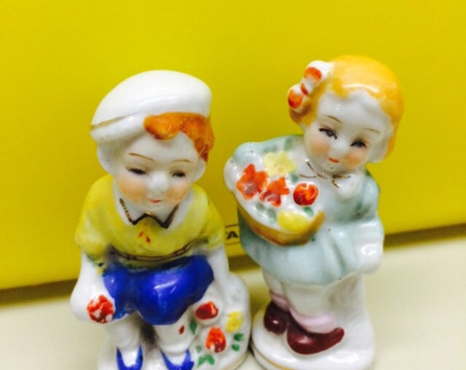 Occupied Japan Figurines Small Child Figurines Japanese Etsy