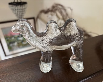 Kosta Boda Zoo Camel Bertil Vallien Swedish Crystal Figurine Vintage 5.5 Inch