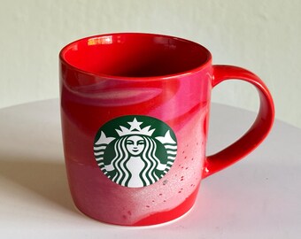 Starbucks 2022 Marbled Red Mug  Limited Edition Holiday Collection - Etsy