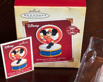 50th Anniversary of Disney's Mickey Mouse Club, Vintage Hallmark Keepsake 2005 Ornament NIB