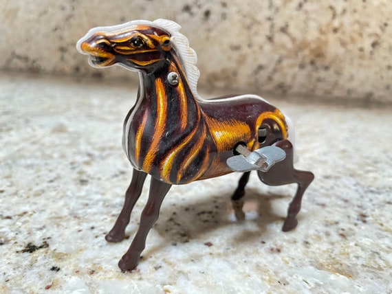 Antique Wind Up Horse Tin Litho Mikuni Bucking Horse Working Etsy Ireland