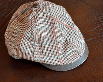 DPC 1921 Plaid Newsboy Cap Medium Houndstooth Cabbie Ivy Driving Hat