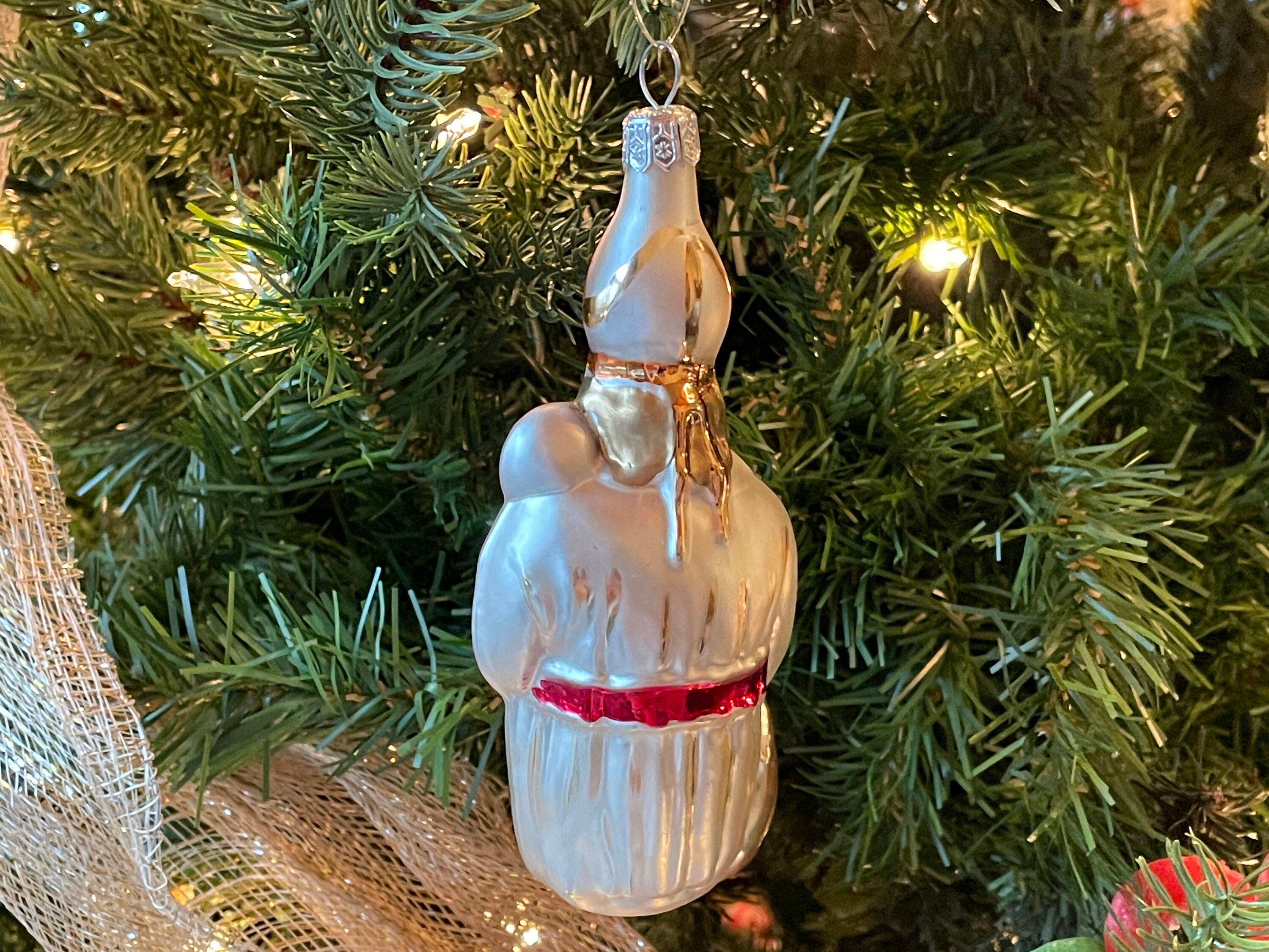 Made in Poland Hand Blown Religious Christmas Ornament White Etsy