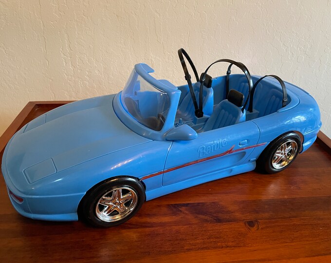 Barbie Blue Convertible Car With Seatbelts, Mattel 1996 2 Door, 4 Passenger Toy Car - Etsy