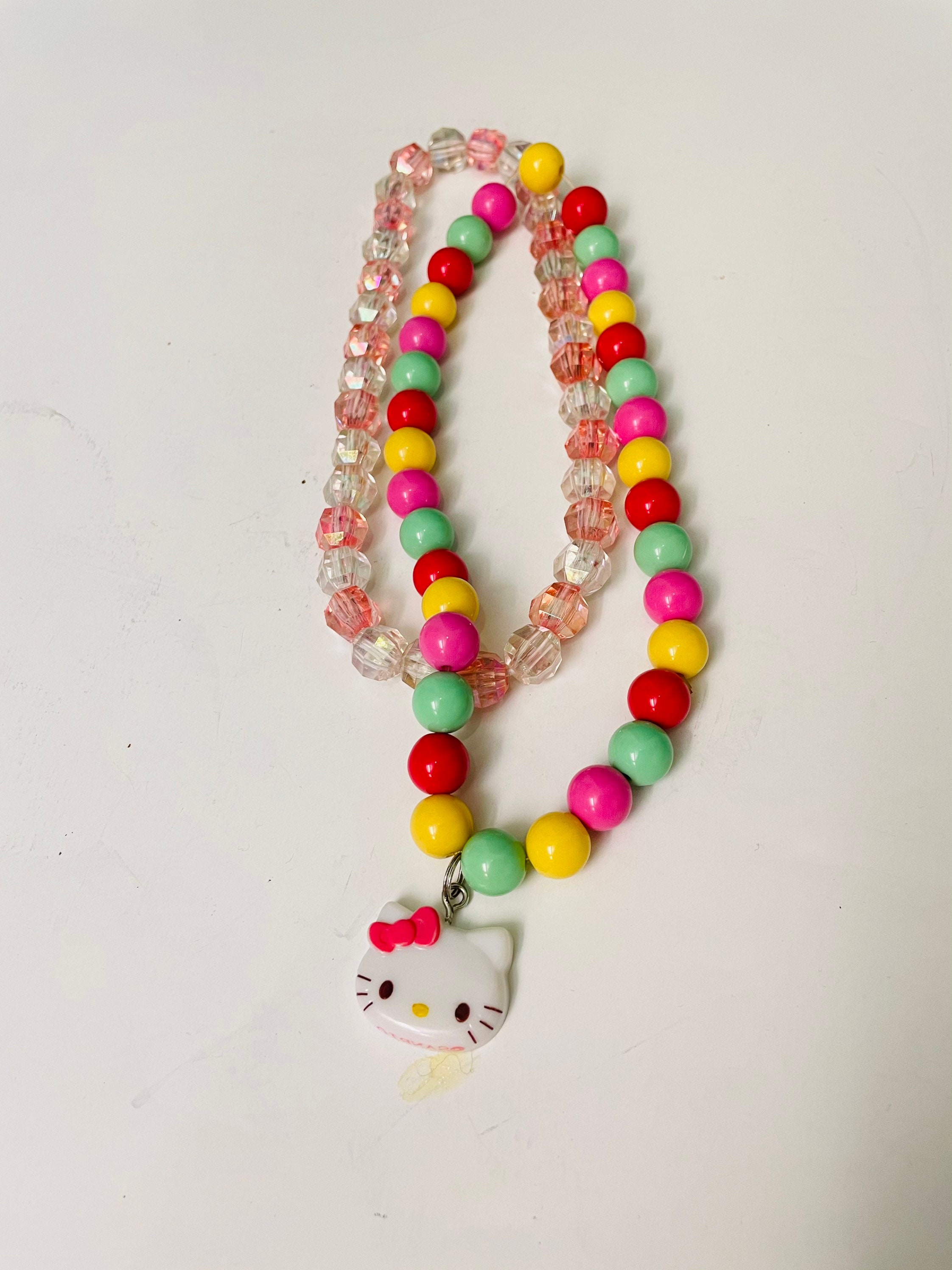 Hello Kitty Beaded Necklace Vintage Etsy